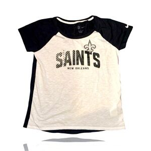NIKE: New Orleans Saints Women’s Open Back Stylish Gameday Shirt: NWT: Large